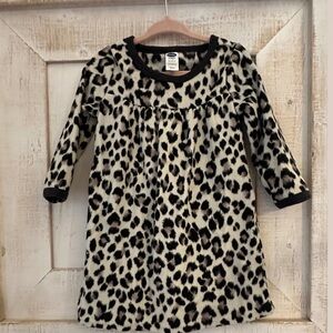 Old Navy Black and White Leopard Print dress. 12-18 months